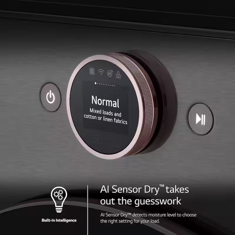 Black Steel Electric Dryer with TurboSteam D46938