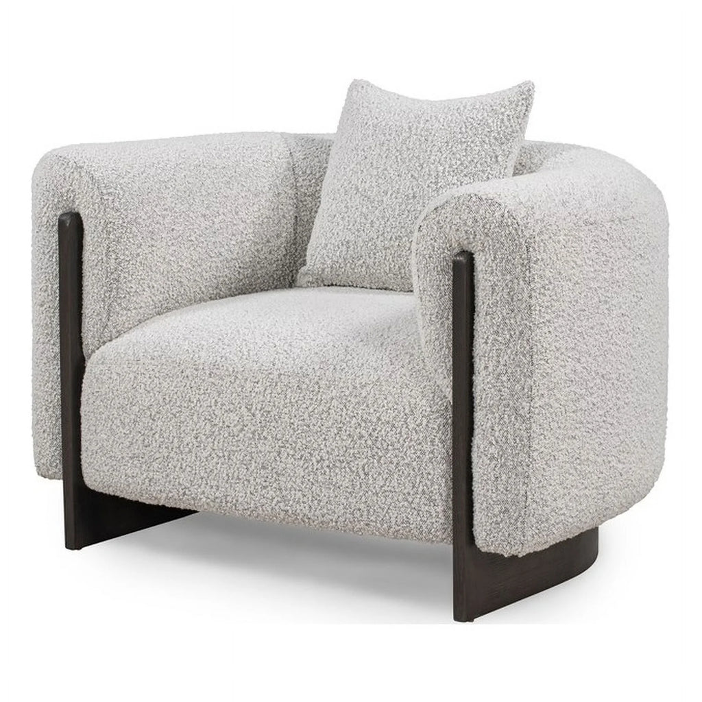 Gray Boucle Fabric Accent Chair Z532358