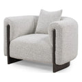 Gray Boucle Fabric Accent Chair Z532358
