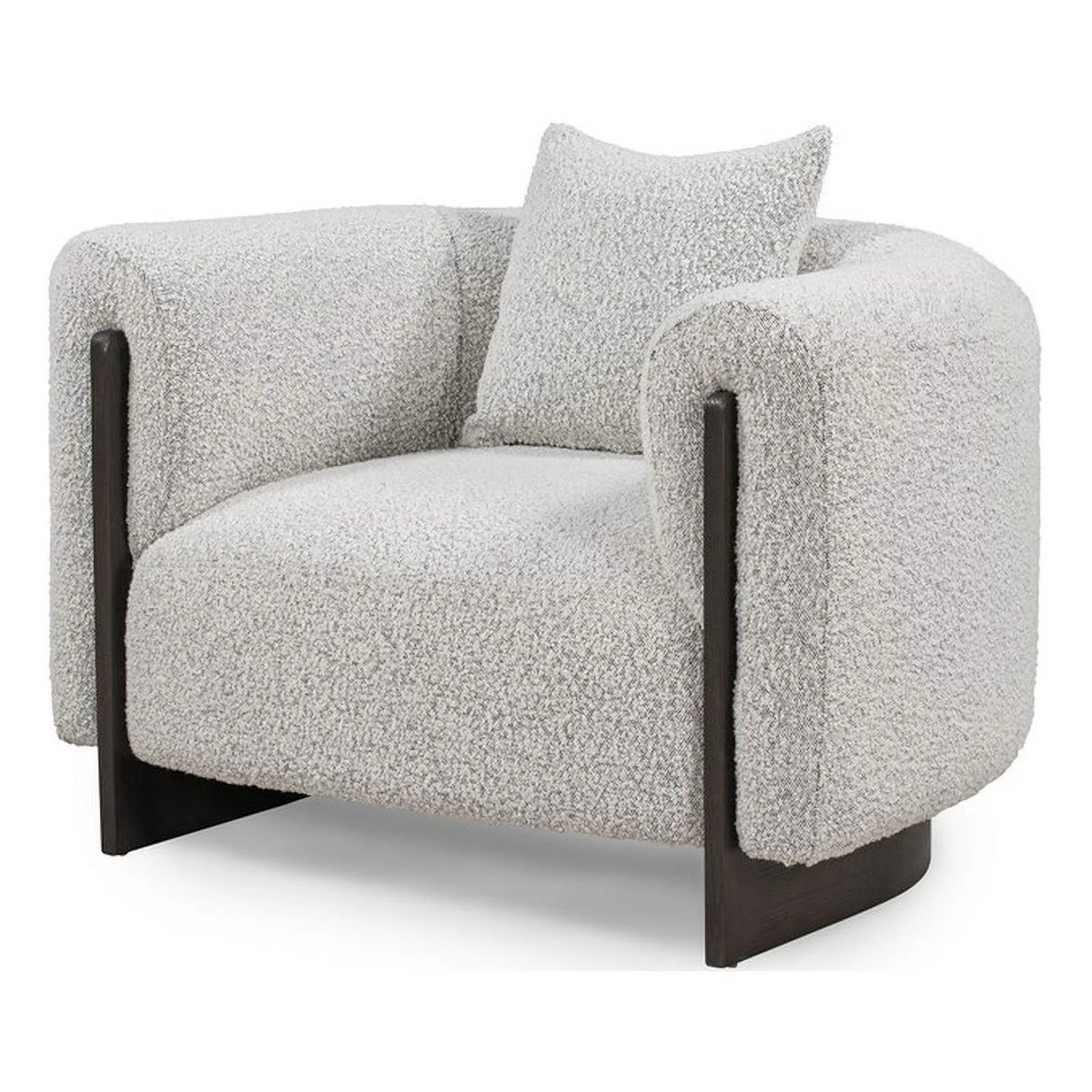 Gray Boucle Fabric Accent Chair Z532358
