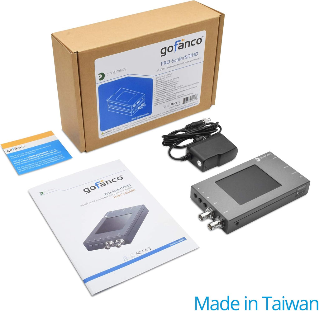 SDI to HDMI Converter Scaler with 3.5” LCD Panel Q83585