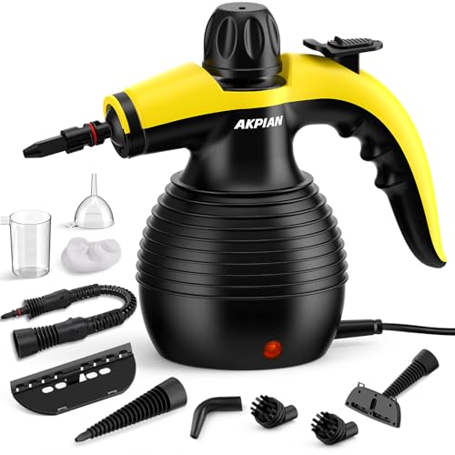 Handheld Multipurpose Steam Cleaner with Safety Lock and 10 Accessory Kit W9958