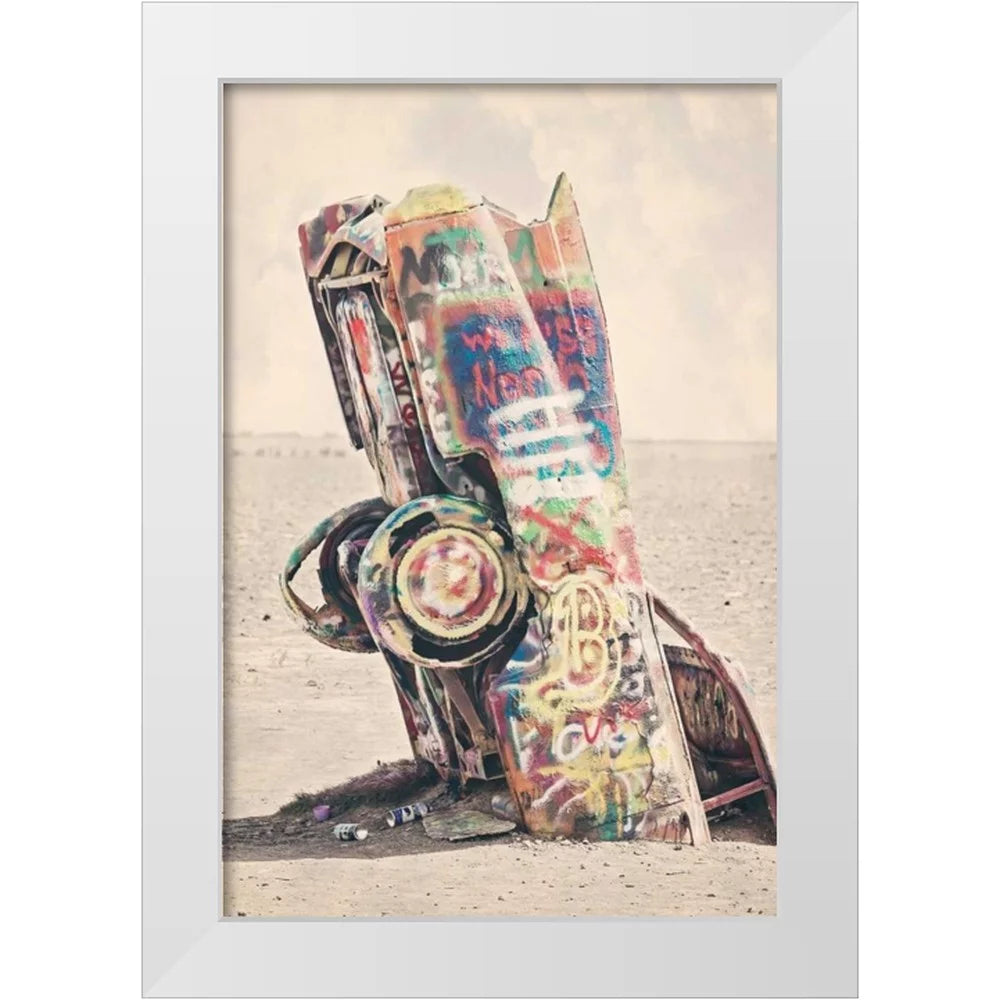 White Modern Wood Framed Art Print W602329