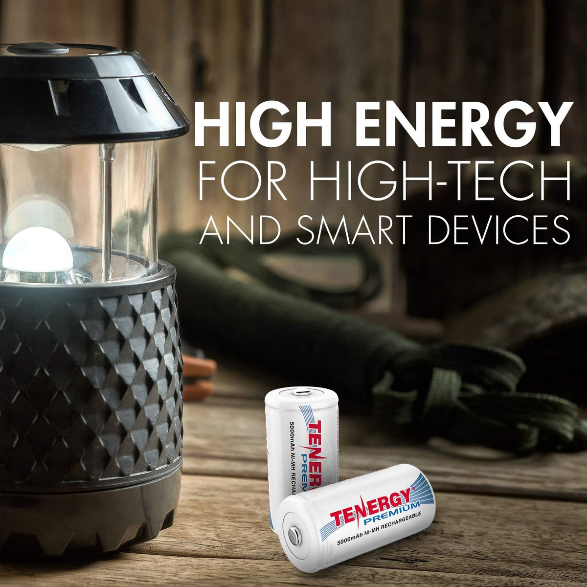 Rechargeable C Batteries 5000mAh NiMH 48 Pack H75490