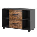 35.4" Mobile Lateral File Cabinet with 3 Drawers J8055