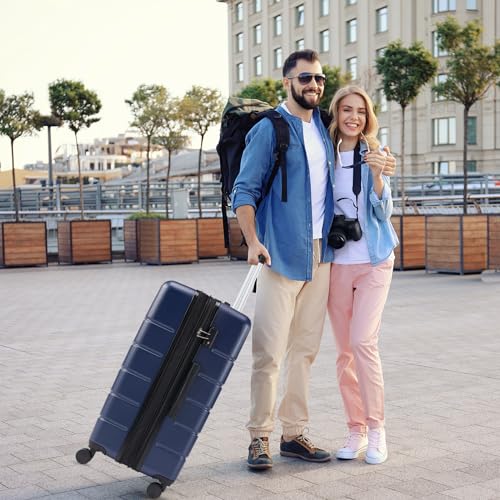 Navy Blue 24 Inch Hard Shell ABS Spinner Luggage F1427