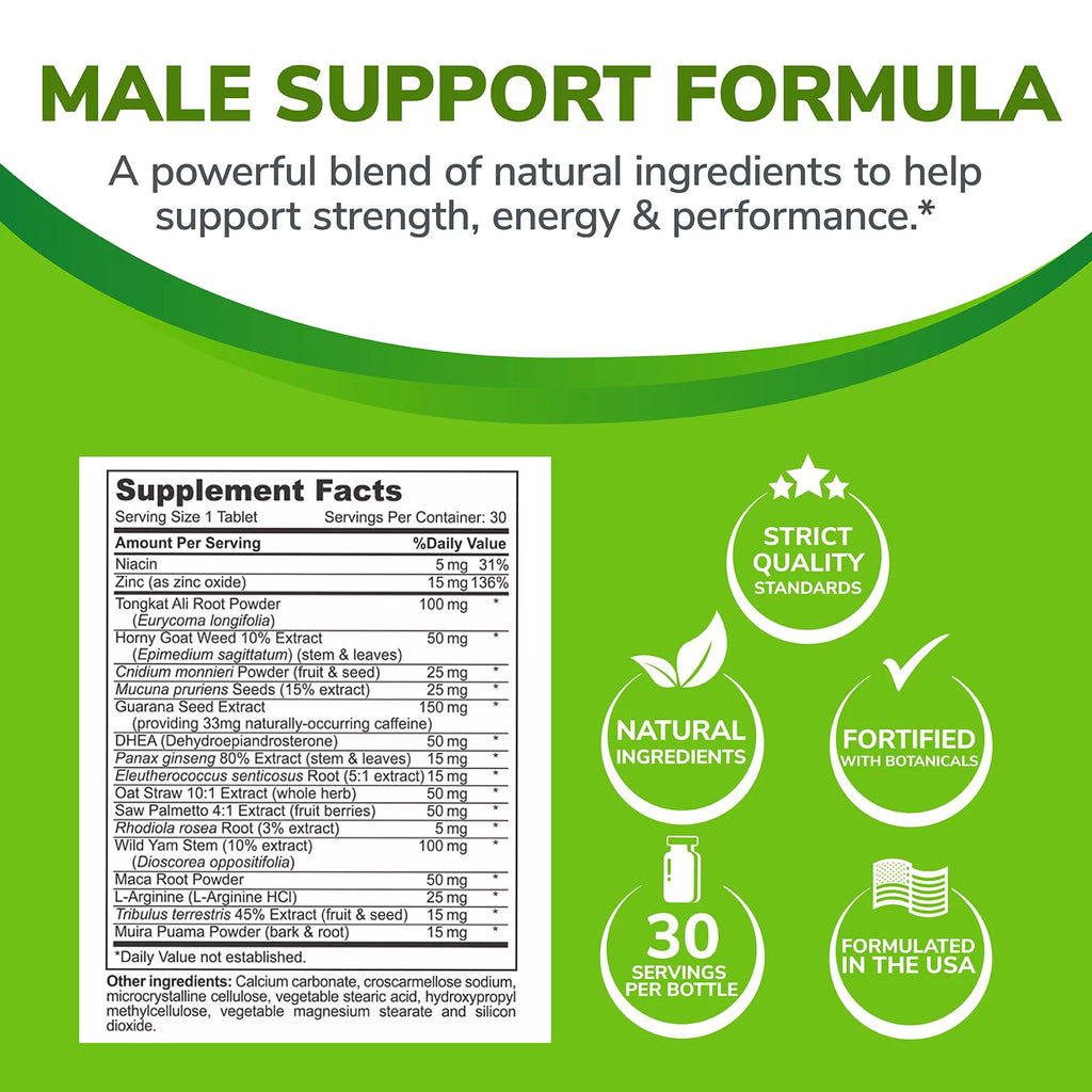 Male Support Supplement 30 Tablets A5906