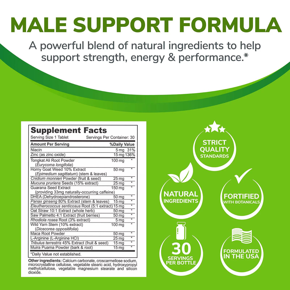 Male Support Supplement 30 Tablets A5906