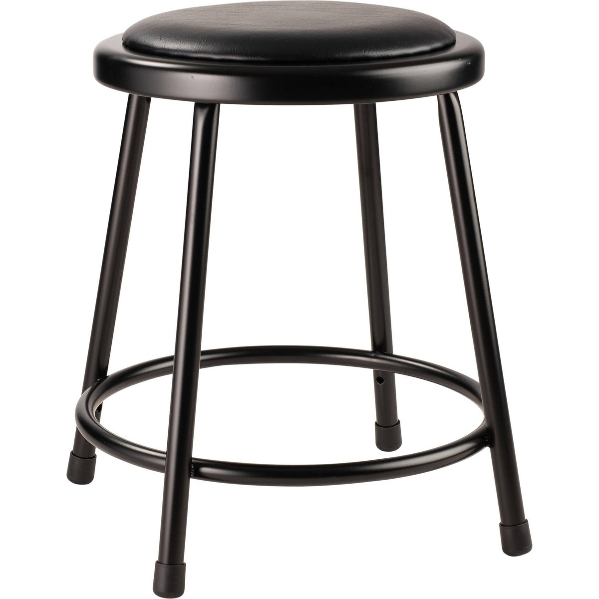Black Vinyl Padded Stool L13757
