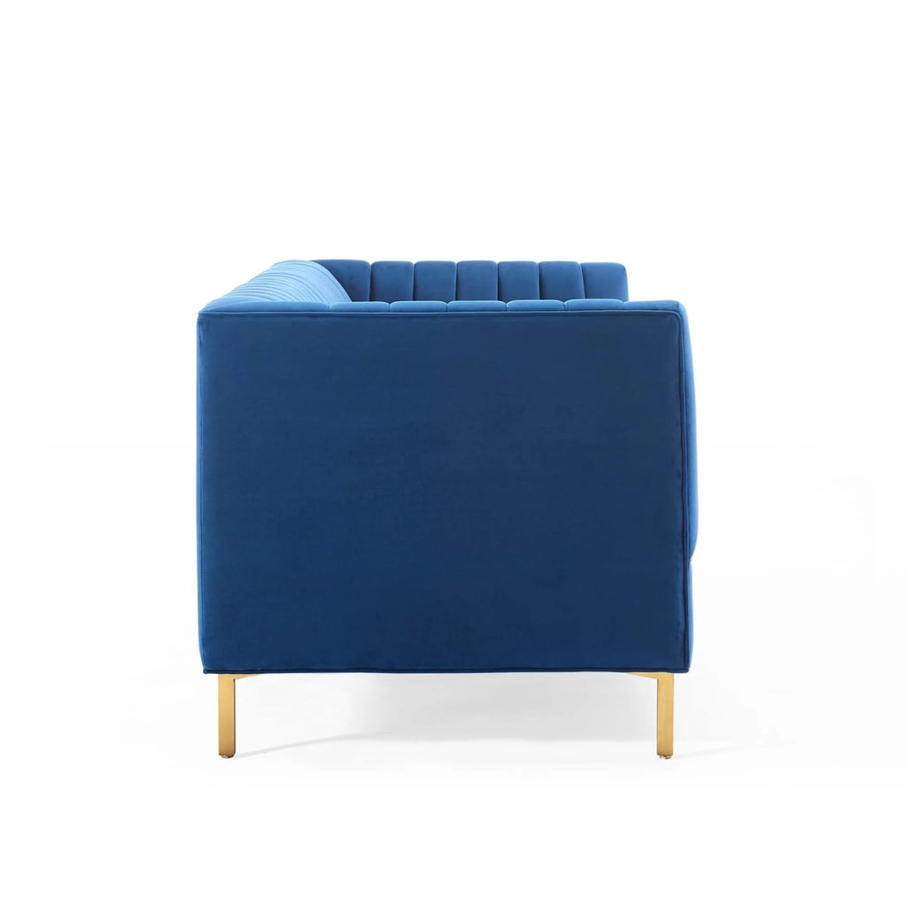 Navy Gold Velvet Sofa N15903