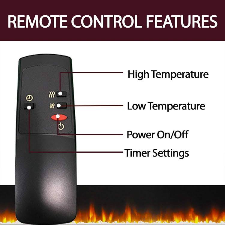 White Mantel with Electronic Fireplace Insert G93519