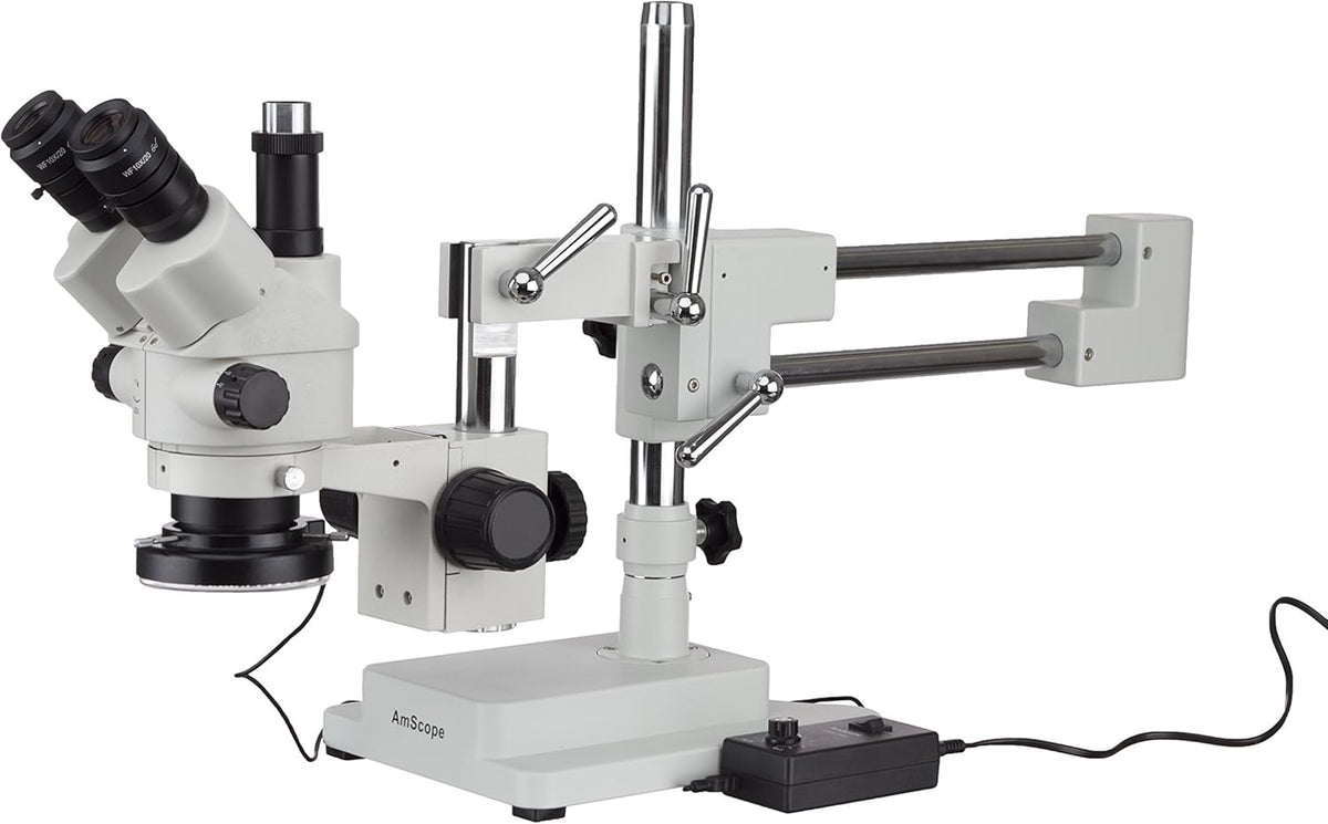 7X-45X Simul-Focal Stereo Zoom Microscope with LED Ring Light N8102