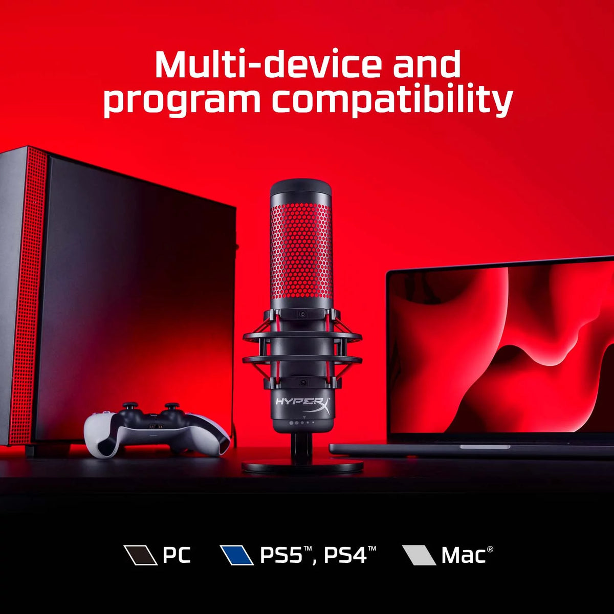 USB Condenser Gaming Microphone with Shock Mount and Pop Filter C928082