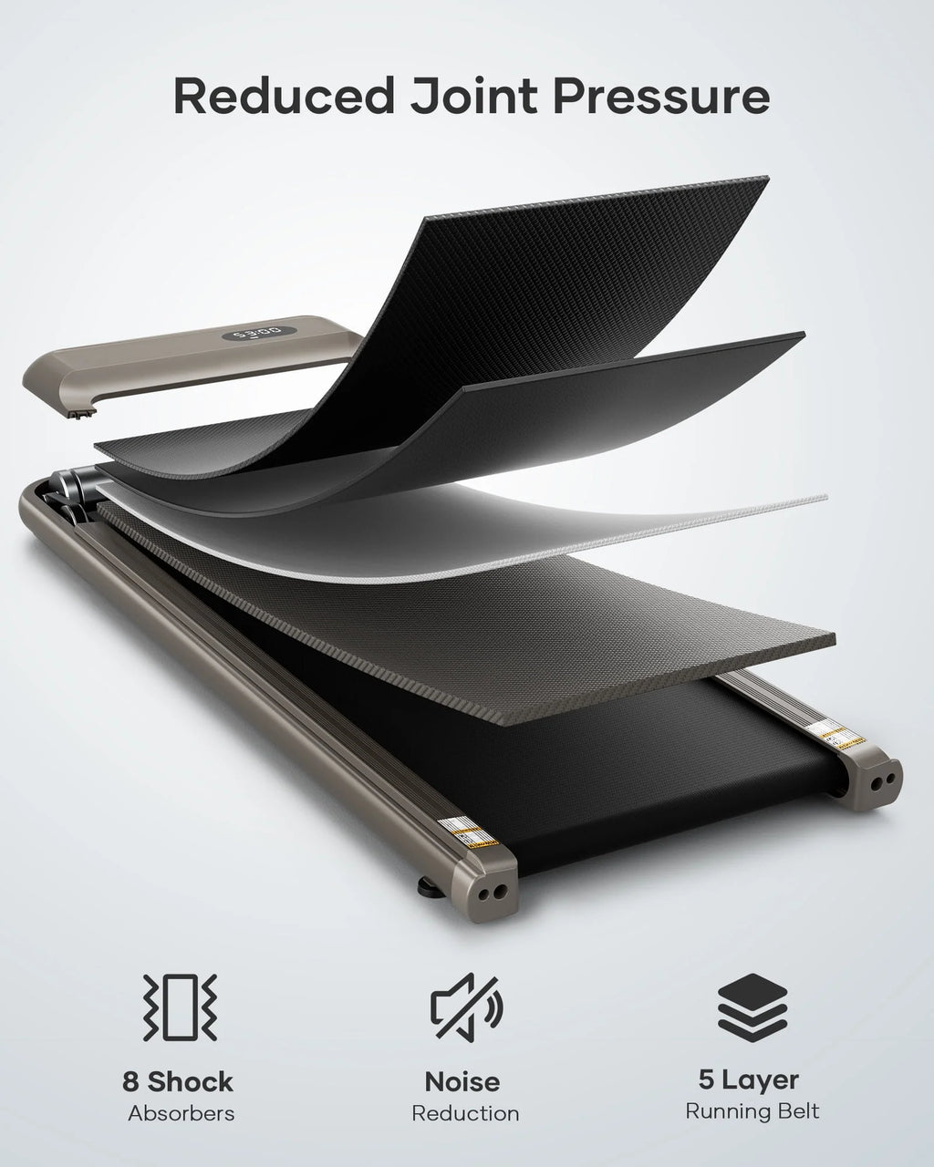Treadmill Walking Pad with Remote Control 2 in 1 Portable Y406787