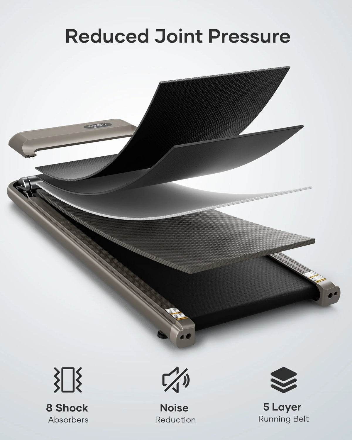 Treadmill Walking Pad with Remote Control 2 in 1 Portable Y406787