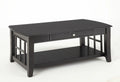 Black Rectangle Coffee Table with Storage and Shelf H8829