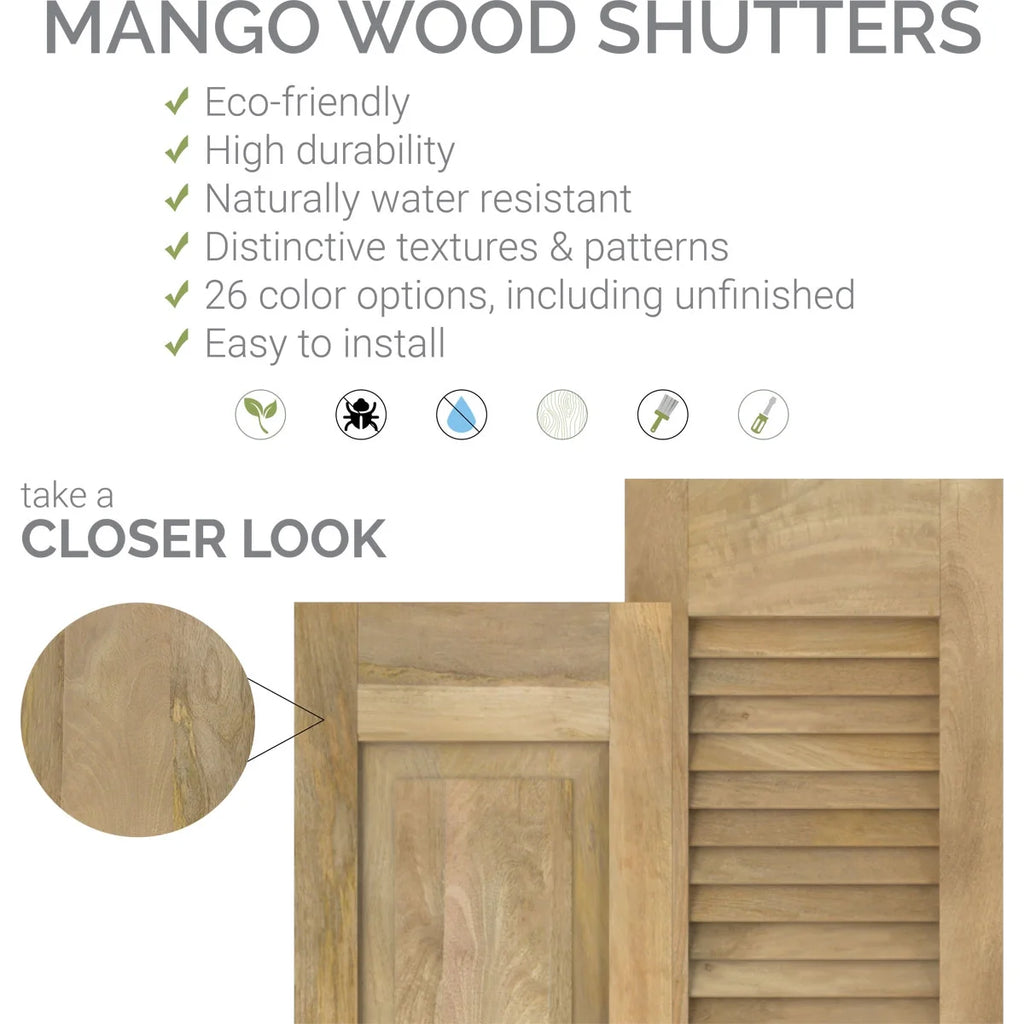 Primed Real Wood Board-n-Batten Shutters E946724