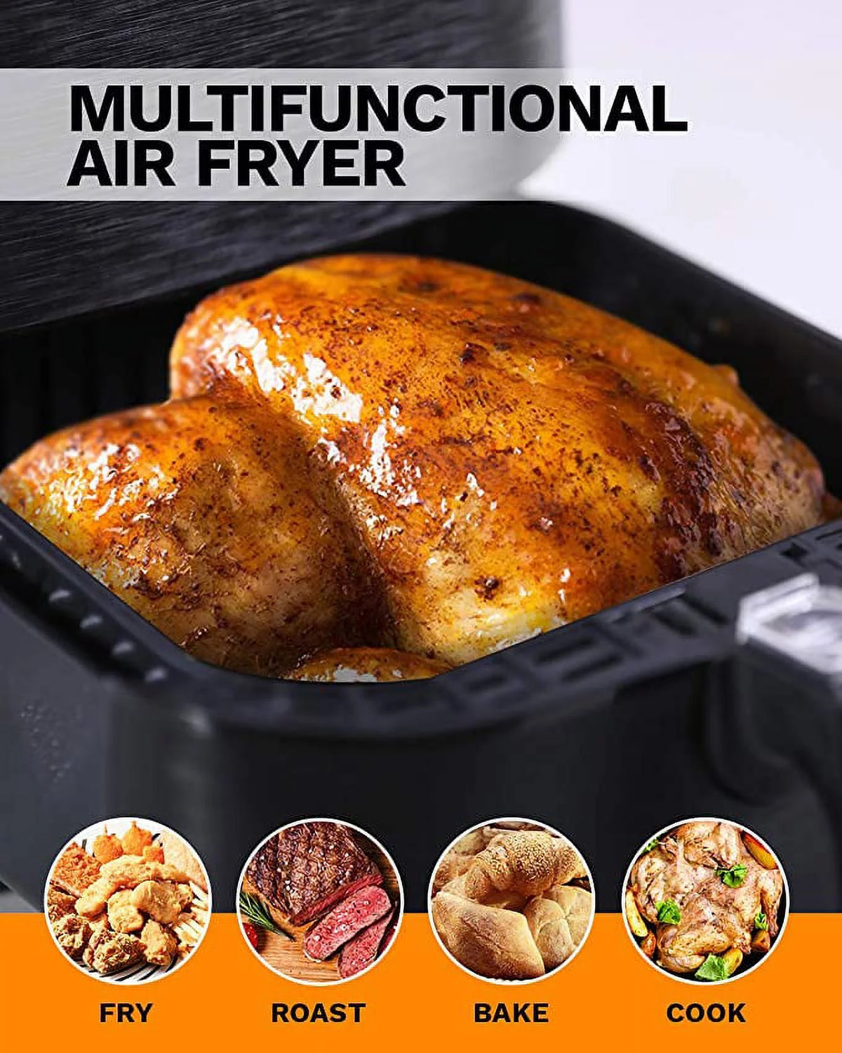 5.8 Quart 1700-Watt Electric Air Fryer with Nonstick Basket A776