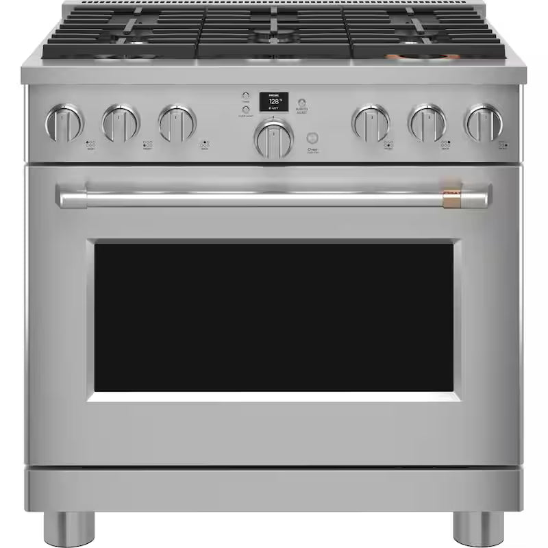 6 Burner Dual Fuel Range with Convection in Stainless Steel D447