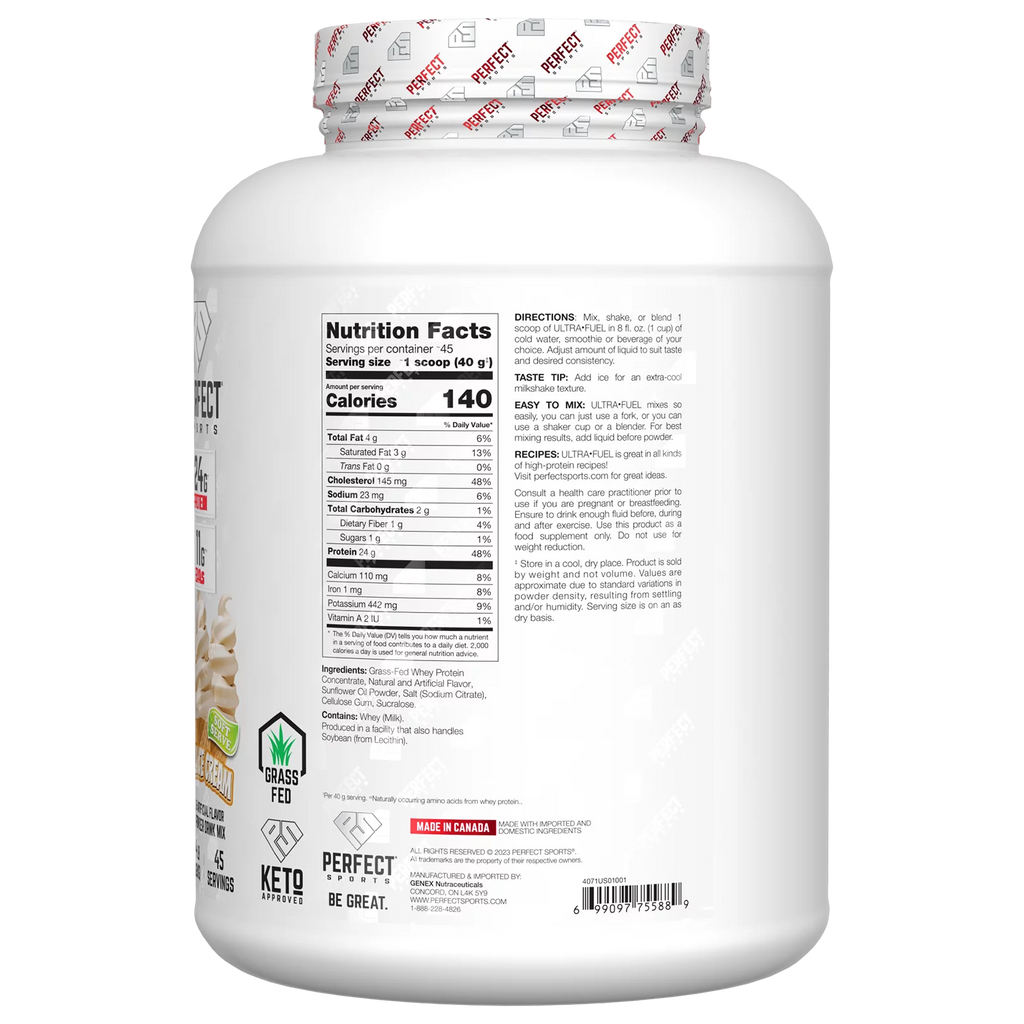 Grass-Fed Whey Protein Vanilla Ice Cream 4 lb E1265