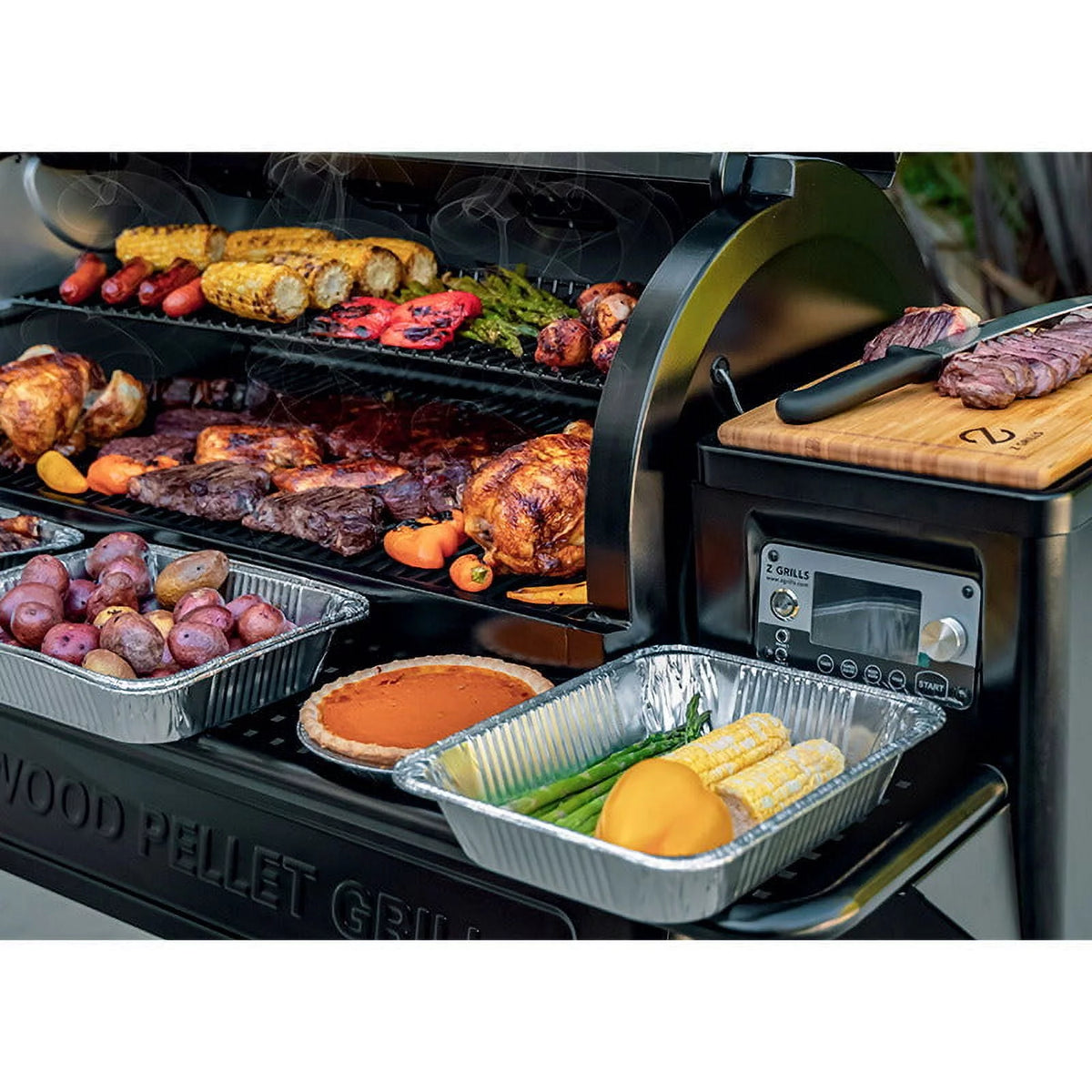 Wi-Fi Wood Pellet Grill and Smoker 8-in-1 K616387