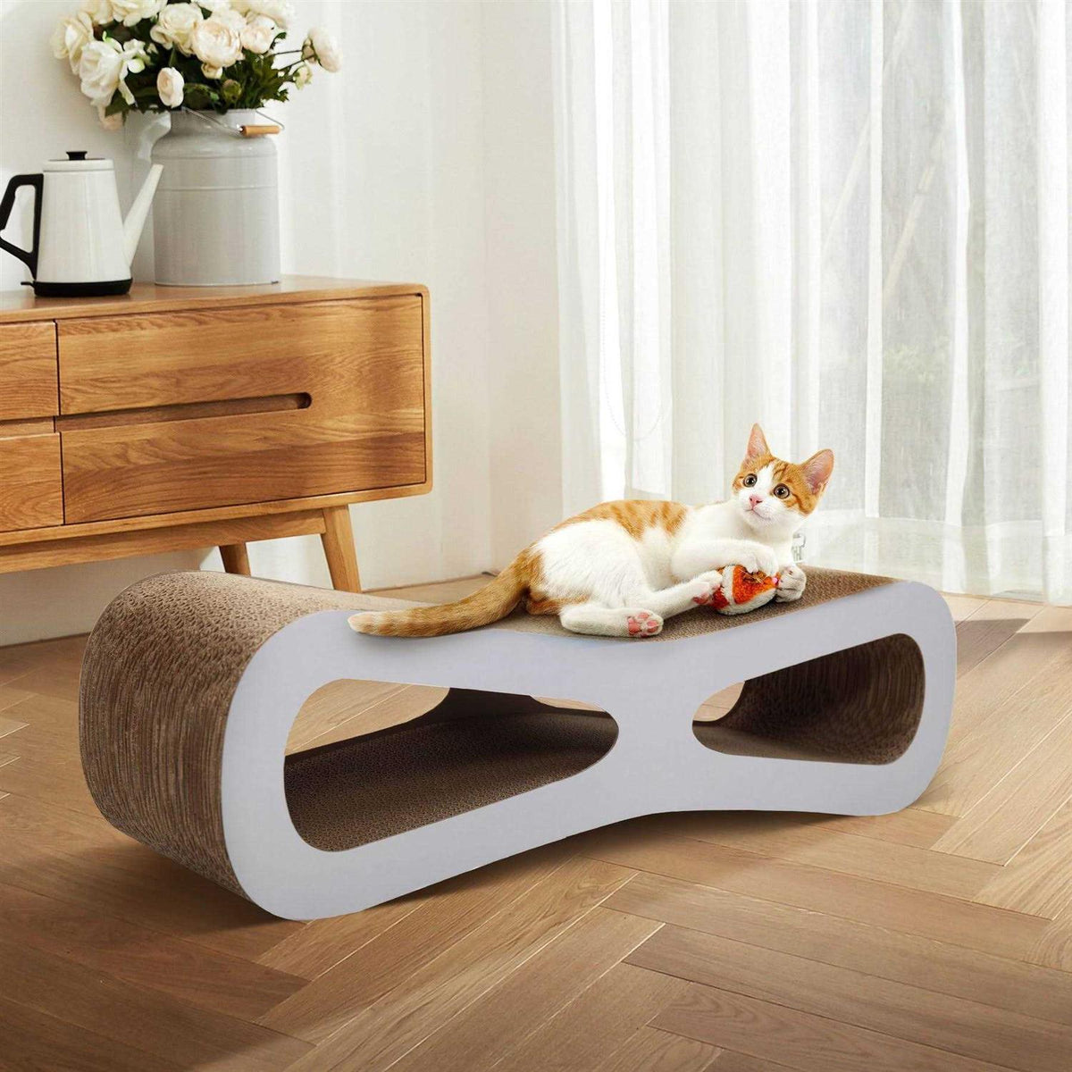 Cardboard Cat Scratcher with Catnip Q389517