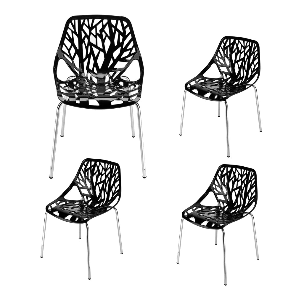 Black Plastic Dining Chair G122429