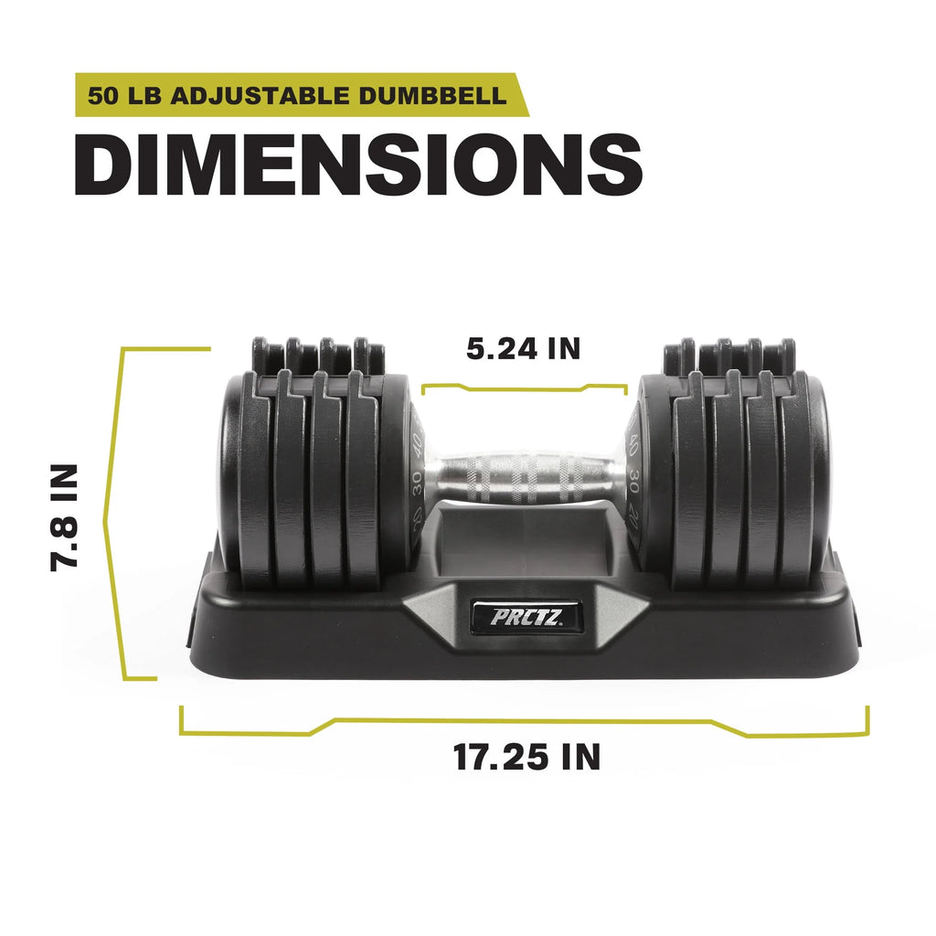 10-50 lb Adjustable Dumbbell, Black R89892