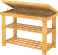 Bamboo Shoe Rack with Storage Shelf Q134408