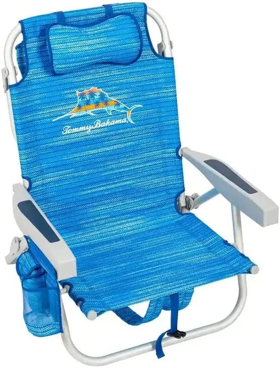 Backpack Beach Chair 5-Position Lay Flat Insulated Cooler Q666