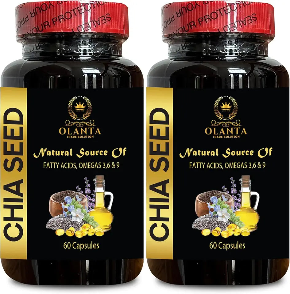 Chia Seed Omega 3 6 9 Fiber Capsules 120 Capsules E252829