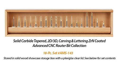3-Pc CNC 2D/3D Carving Ball Nose Router Bit V131