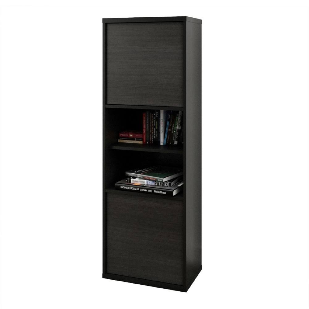 Black and Ebony 2-Door Bookcase K71168