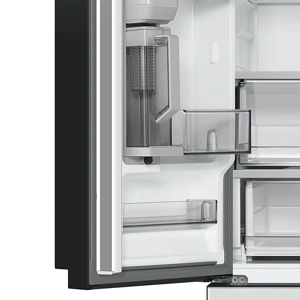 24 Cu. Ft. White Glass 3-Door French Door Counter-Depth Refrigerator K33899