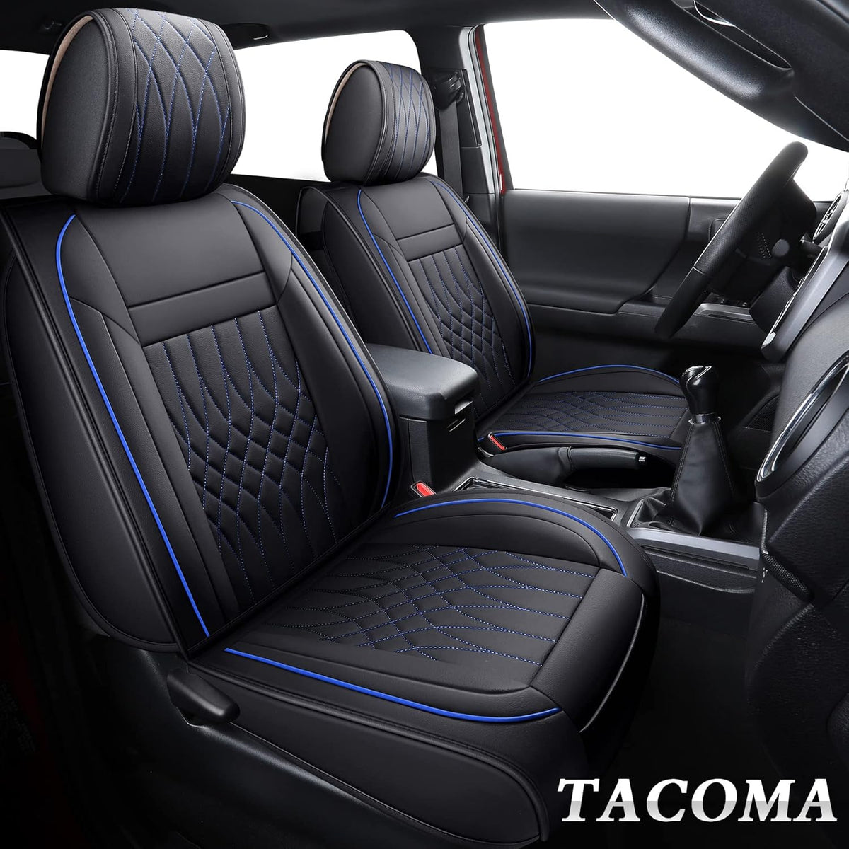 Toyota Tacoma Seat Covers 2005-2022 Crew Double Cab Pickup Airbag Compatible 5 PCS Full Set W292700