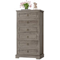 White 6 Drawer Wood Dresser L4256