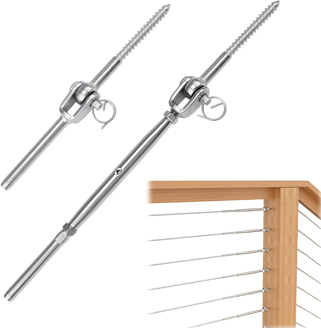 36 Set Cable Railing Kit 1/8 T316 Stainless Steel Turnbuckle Hardware F441661