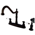 Oil Rubbed Bronze Centerset Kitchen Faucet with Brass Sprayer V5056