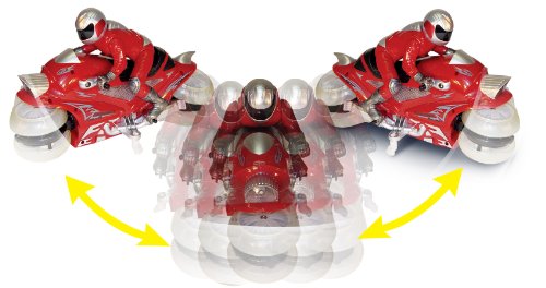 Red 27 MHz Remote Control Stunt Motorcycle J427