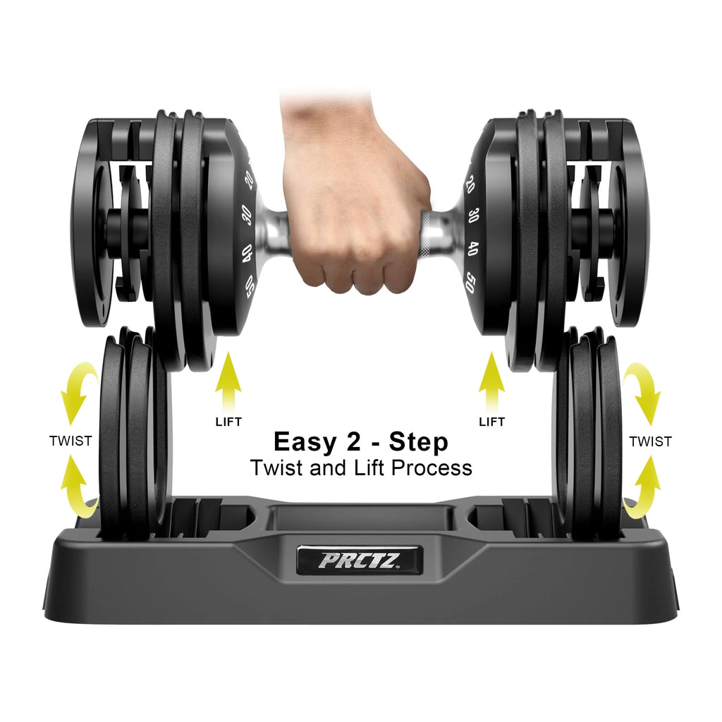 10-50 lb Adjustable Dumbbell, Black R89892