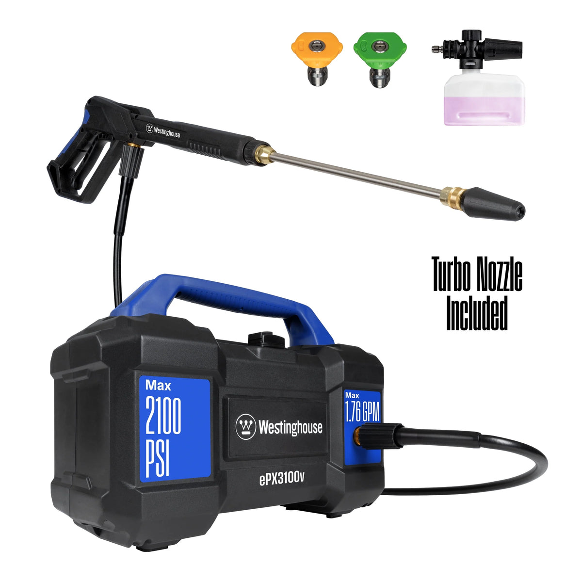 Electric Pressure Washer 2500-PSI 1.76-GPM 5 Nozzles K204669