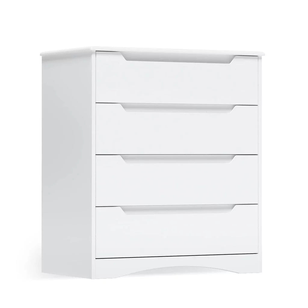 White 5 Drawer Dresser with Cutout Handles U143