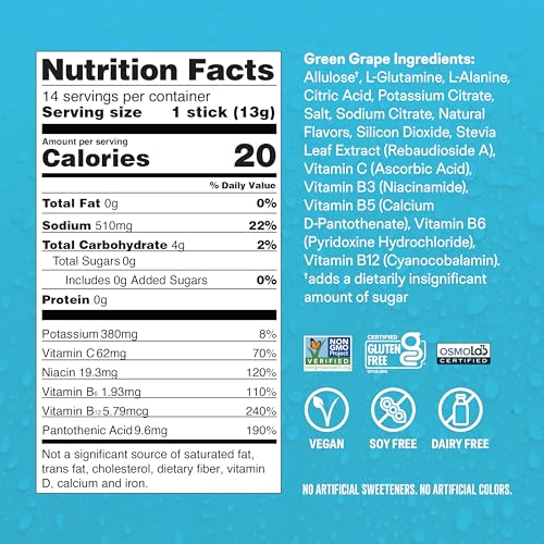 Sugar-Free White Peach Electrolyte Powder Drink Mix 1 Pack 14 Servings K1573