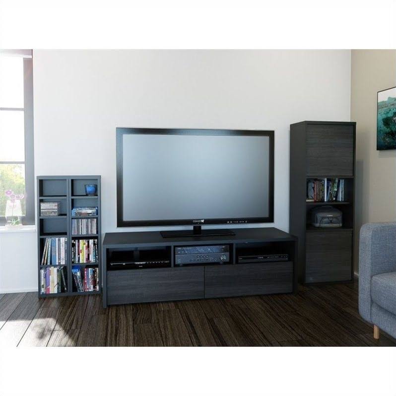 Black and Ebony 2-Door Bookcase K71168