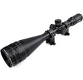6-24x50 Illuminated Rifle Scope with Sunshade Flip-up Caps Rail Mounts Y368741