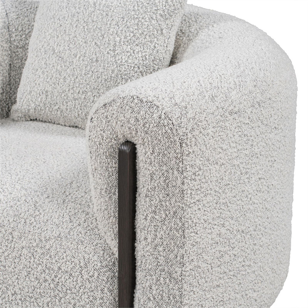 Gray Boucle Fabric Accent Chair Z532358
