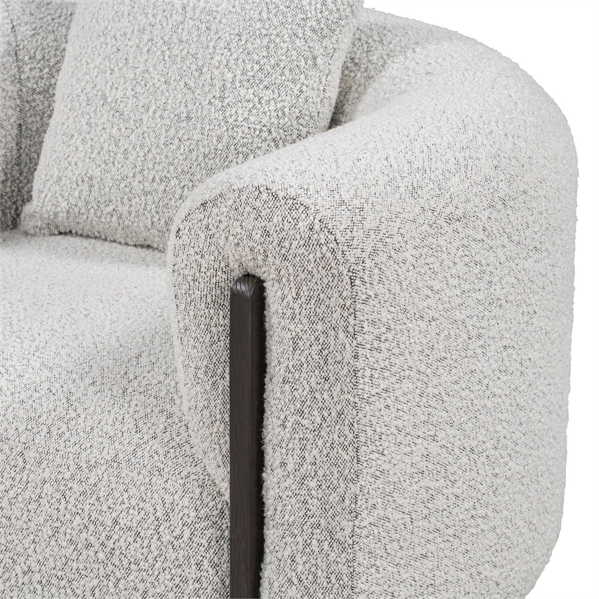 Gray Boucle Fabric Accent Chair Z532358