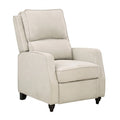 Beige Upholstered Fabric Push Back Recliner J1350