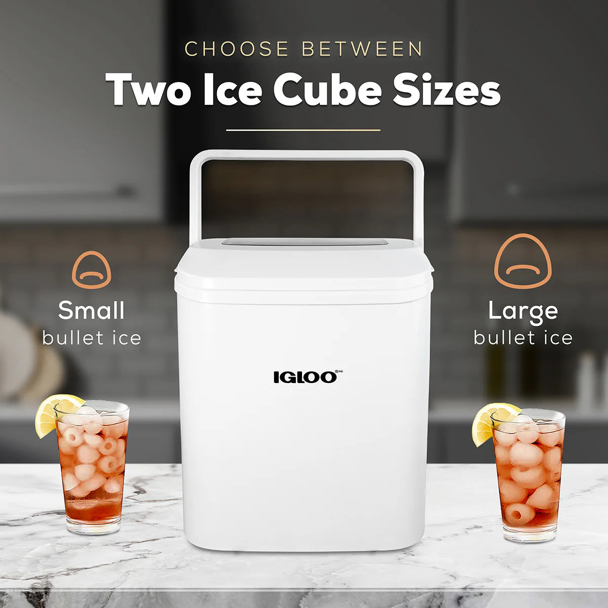 White Portable Countertop Ice Maker Machine P1756