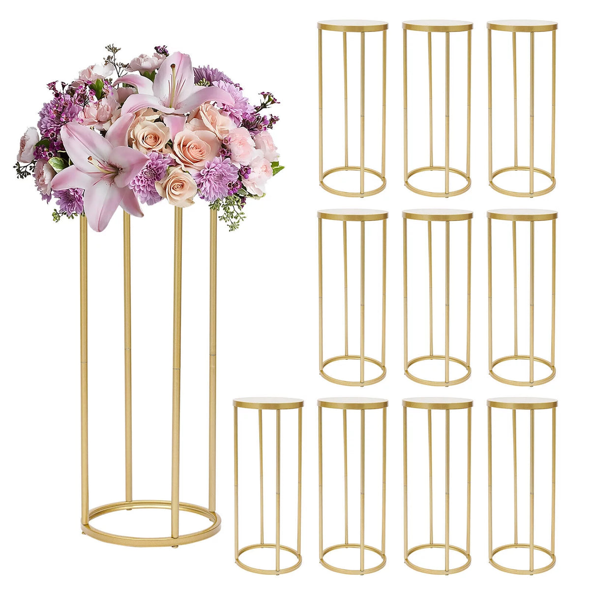 10Pcs 60cm Tall Rectangular Flower Stand H582982